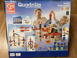 Hape Quadrilla Kugelbahn Super Spirals Baukasten 79 Stk+50 K