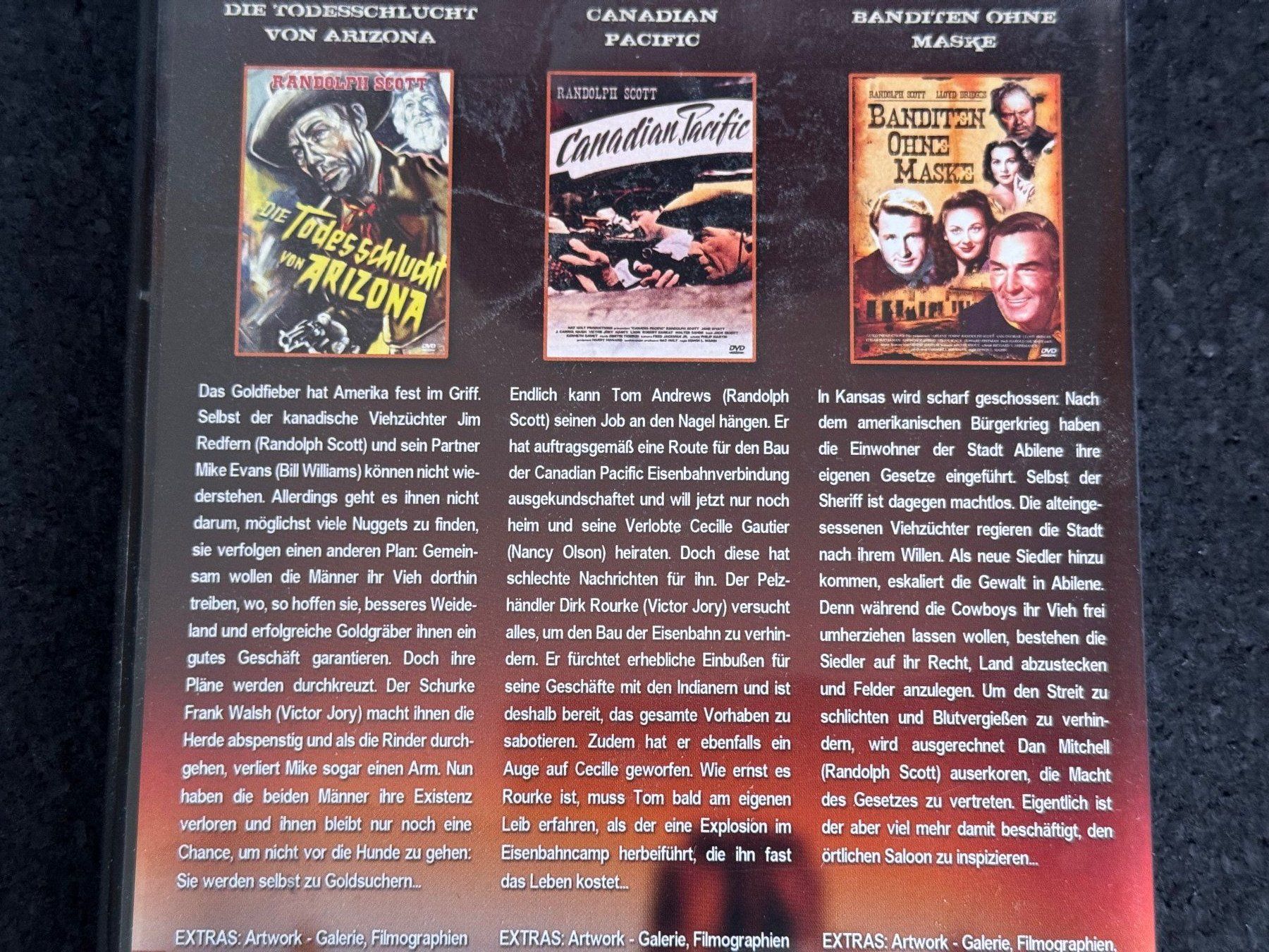 Tutti i DVDs: Randolph Scott Collection 3 Disc Set Western DVD DE – Usato da Fribourg venduto da tschjoly 2