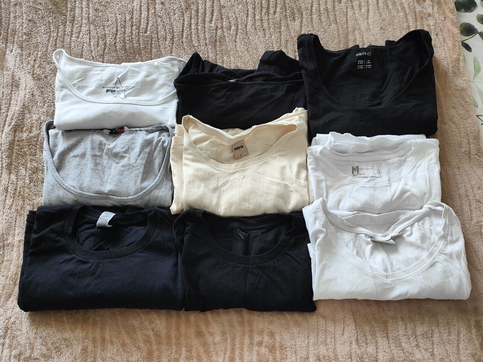 Lotti di vestiti: 9 x T-Shirts Basic Damen Sommer Mix Grösse S/M/L – Usato da Oberglatt ZH venduto da c_ly