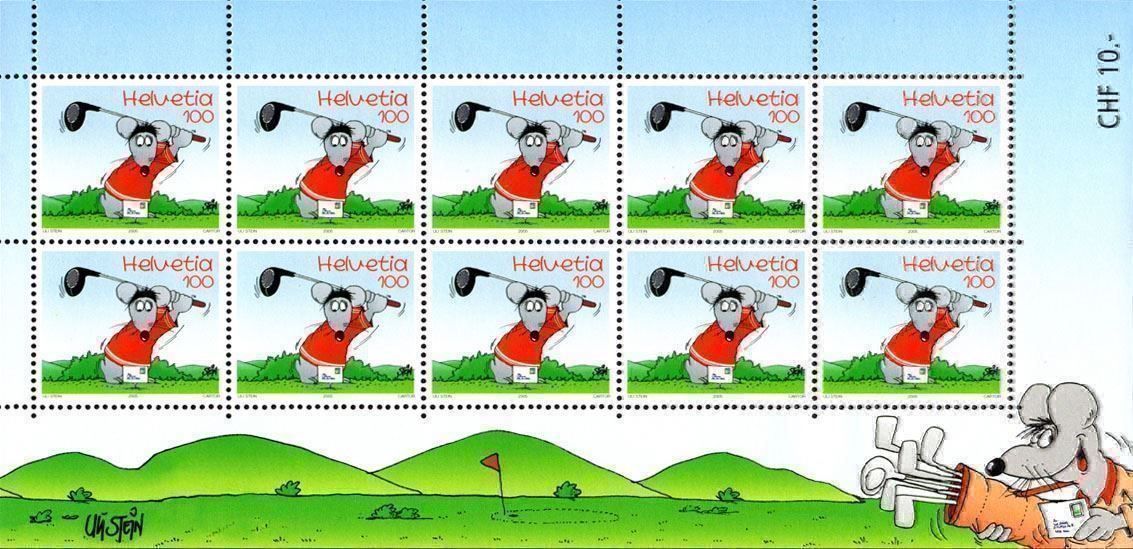 Tutti i francobolli: Comics-Uli Stein-Maus beim Golfspielen** 2004 – Nuovo (secondo la descrizione) da Dottikon venduto da haeusibuh5