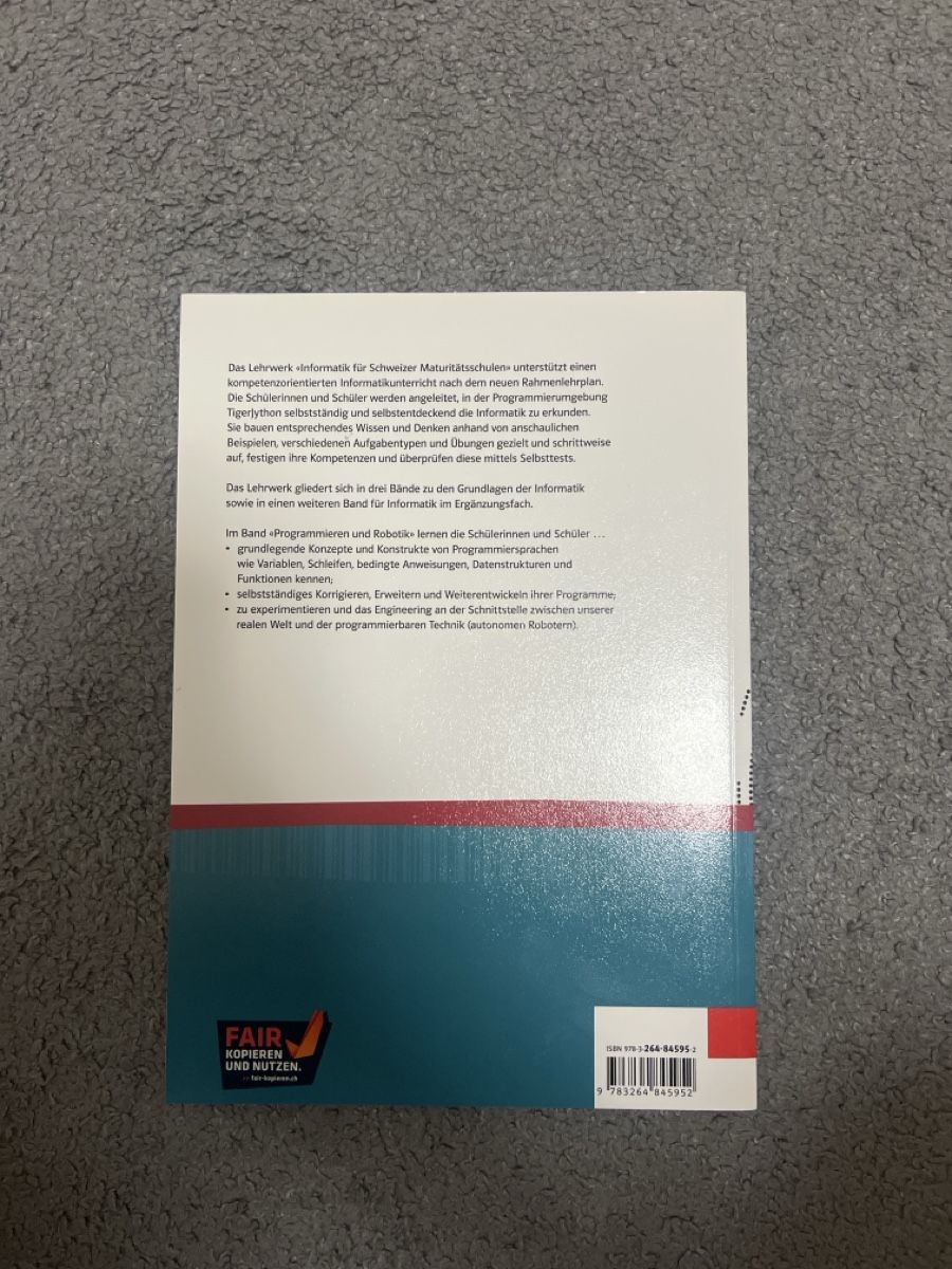 Libri: Informatik Programmieren und Robotik Lehrbuch guter Zustand – Nuovo (secondo la descrizione) da Kloten venduto da aro_t8ls 1