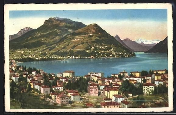 Cartes postales: Lugano-Paradiso, Ortsansicht mit Monte B – D'occasion à Berlin par bartko-reher
