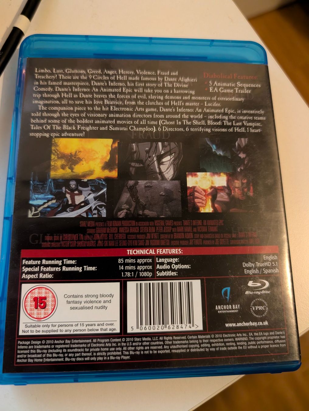 Tutti i DVDs: Dantes Inferno - Blu Ray DVD Anime – Usato da Hünenberg See venduto da SpecialEditionGaming 1