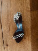 Edle Sandaletten mit Strassbesatz, Party-Schuhe Gr37,5, top