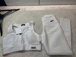 Ensemble Fitness Blanc gainant Taille L