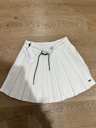 Lacoste White Pleated Tennis Skirt - Size 40 (UK 12)