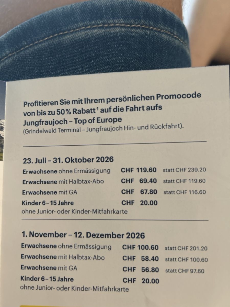 Buoni: Jungfraujoch 50% – Nuovo (secondo la descrizione) da Kerns venduto da mar_2fxp 4