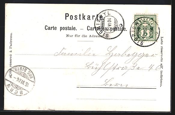 Ansichtskarten: AK Sigriswil, Hotel Bären, 1904 – Gebraucht aus Berlin von bartko-reher 1