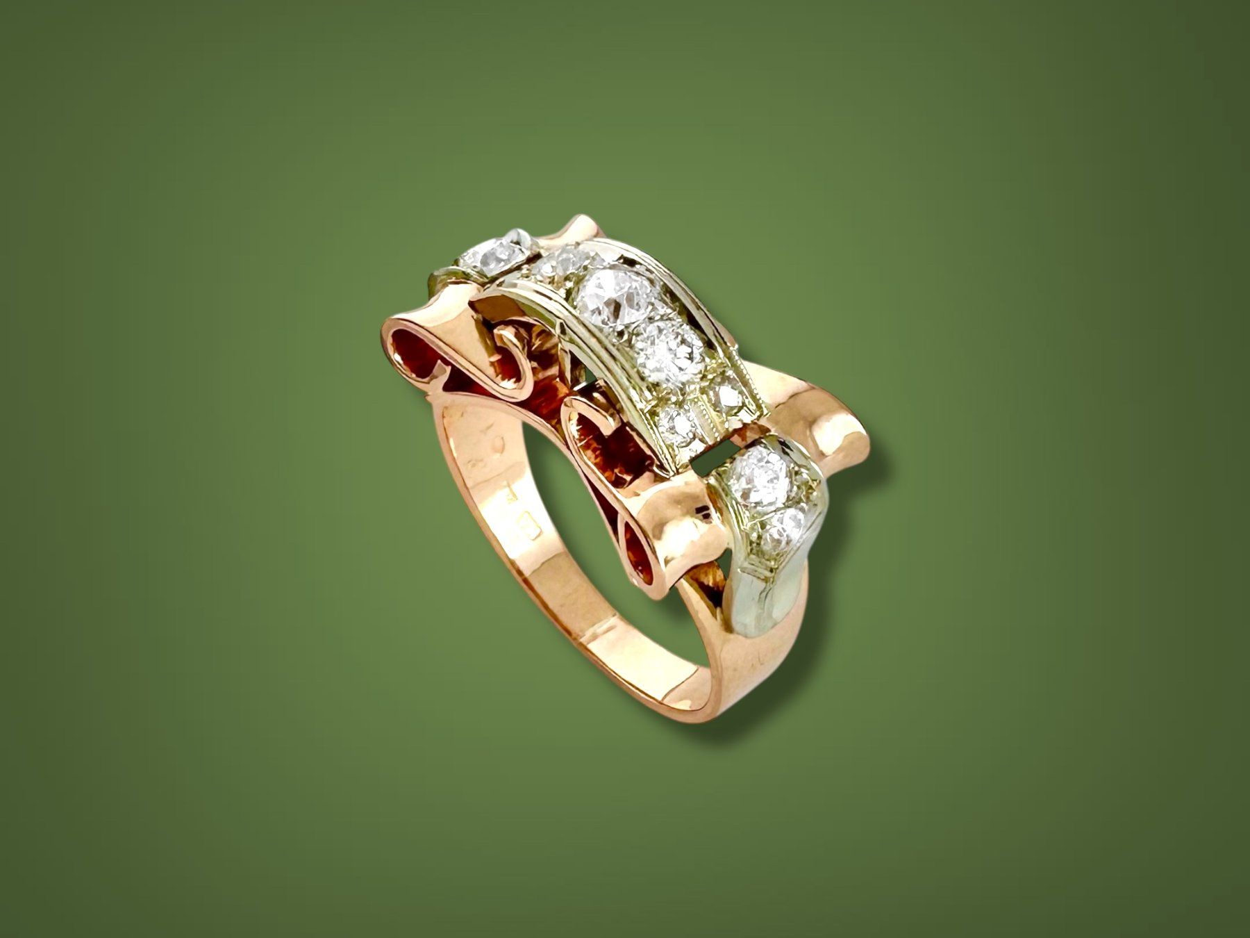 Ringe: Art Deco Diamant - Ring, Tschechoslowakei um 1935 – Gebraucht aus Zuzwil SG von artimmo 2