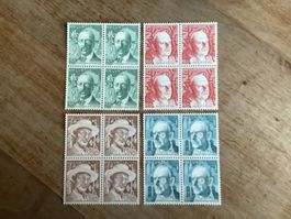 Serie 1979 Briefmarken postfrisch Porträtmarken 4er Blöcke