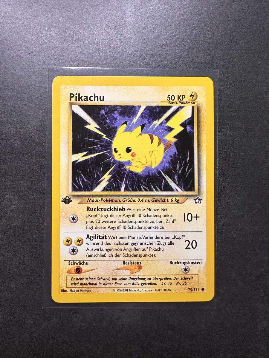 Pokémon Sammelbilder & Trading cards: Pokémon Pikachu 1 Edition 70/111 DE 2001 – Neu (gemäss Beschreibung) aus Walliswil b.Wangen von Swiss-Trading-Bros