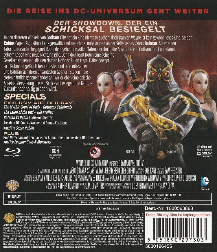 Alle DVDs: Batman VS. Robin (2015) DC-Animated-Universe/Blu-ray – Gebraucht aus Volketswil von cinephilia 1