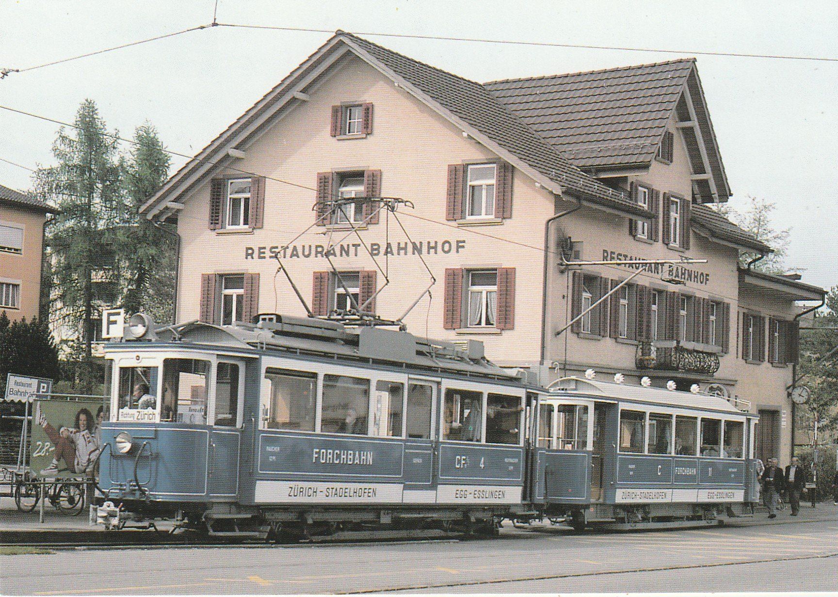 Cartes postales: Forchbahn mit Restaurant Bahnhof – D'occasion à Rorschacherberg par fratovi2