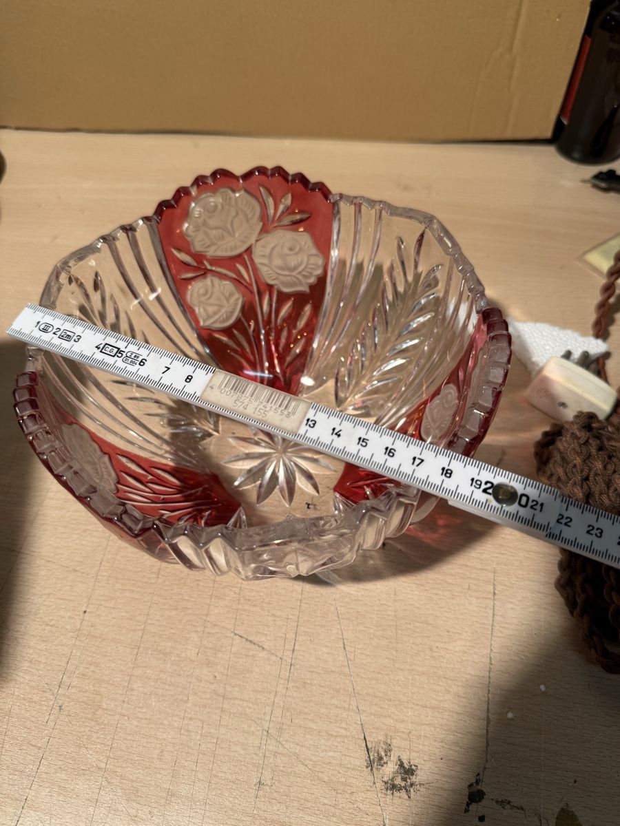 Murano Ciotole: Elegant Crystal Bowl with Rose Design - – Usato da Lausanne venduto da vas_mbk2 5