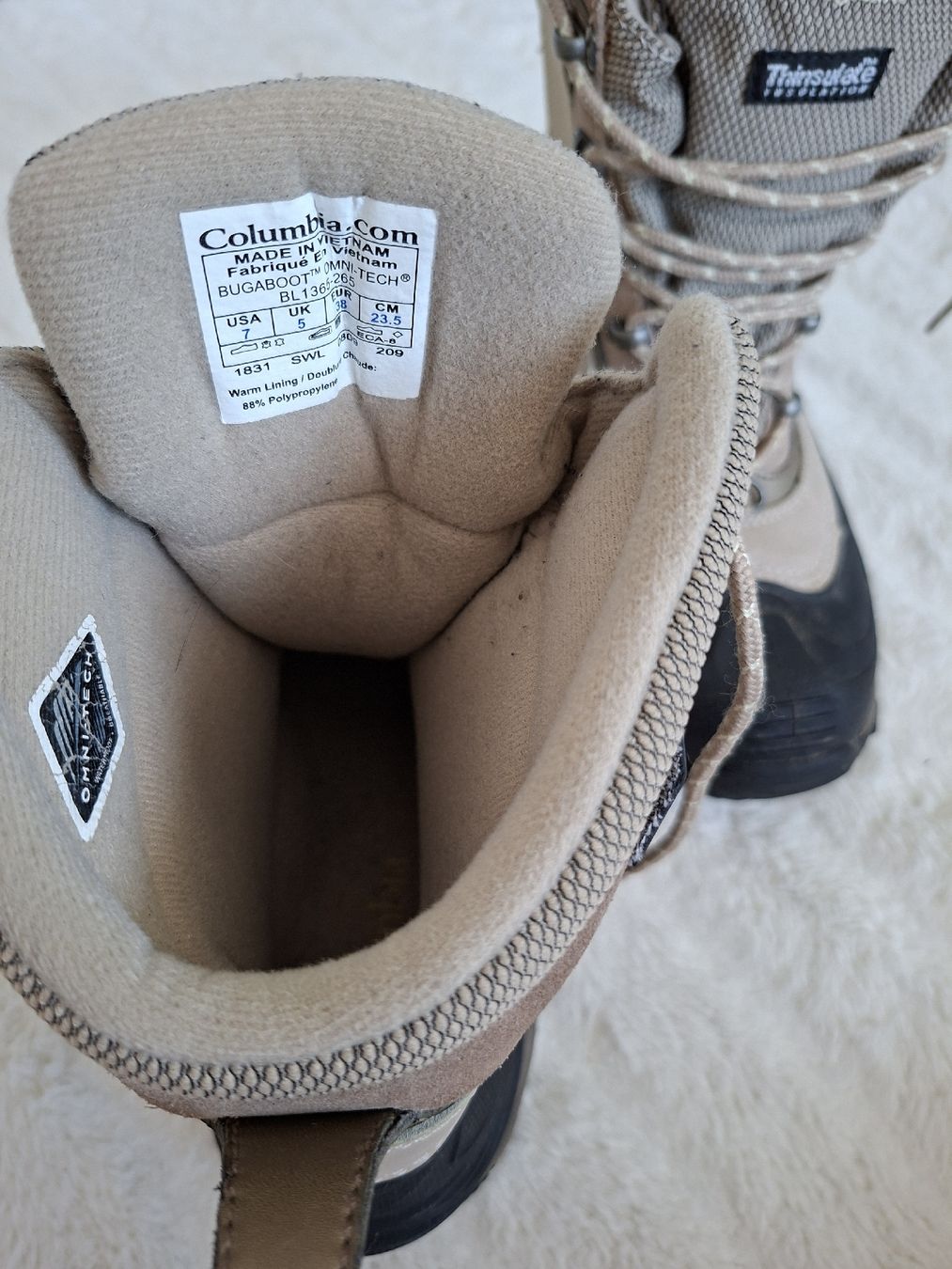 Columbia Chaussures femmes: Bottes Columbia Bugaboot Omni-Tech EUR 38  – D'occasion à Renens VD par ser_j2fn 5
