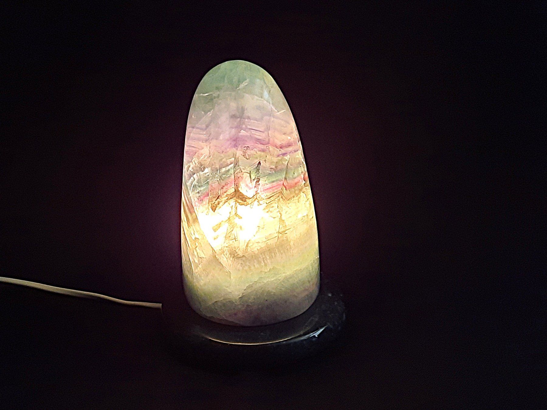 Lampade: Fluorit-Steinlampe Grün/Türkis – Usato da Beinwil am See venduto da Restwert_Beinwil 4