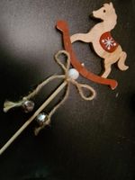 1 Weihnachtsdeko Holzstecker&Glöckchen