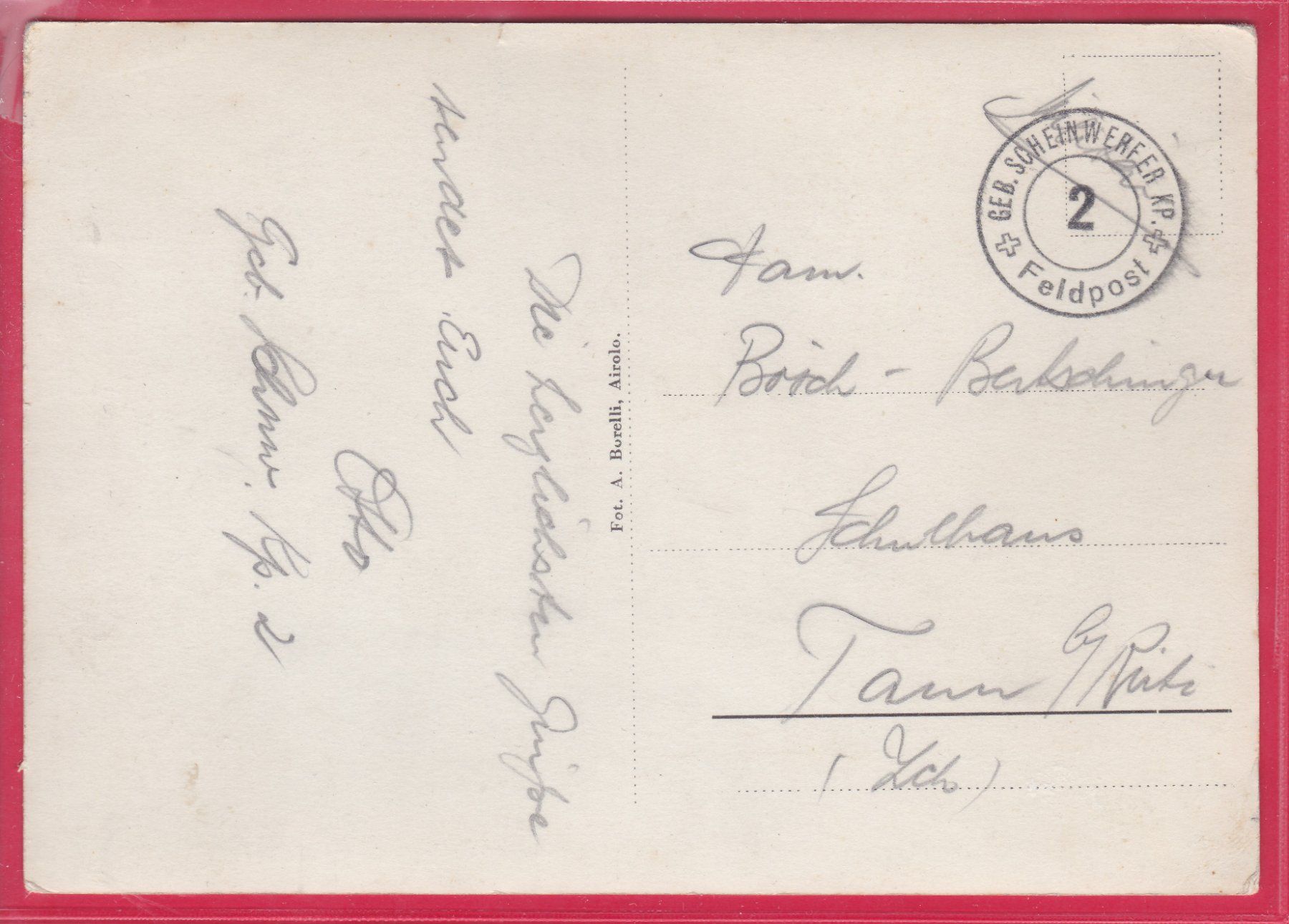 Cartoline postali: AIROLO, FELDPOST – Usato da Oberrieden venduto da Gebirgsstelze 1