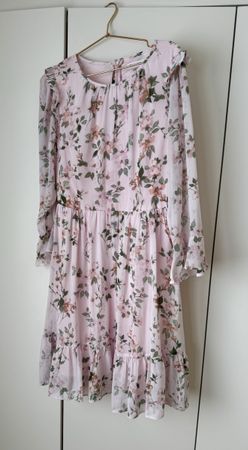 Calvin Klein Chiffon-Kleid mit Blumenmuster