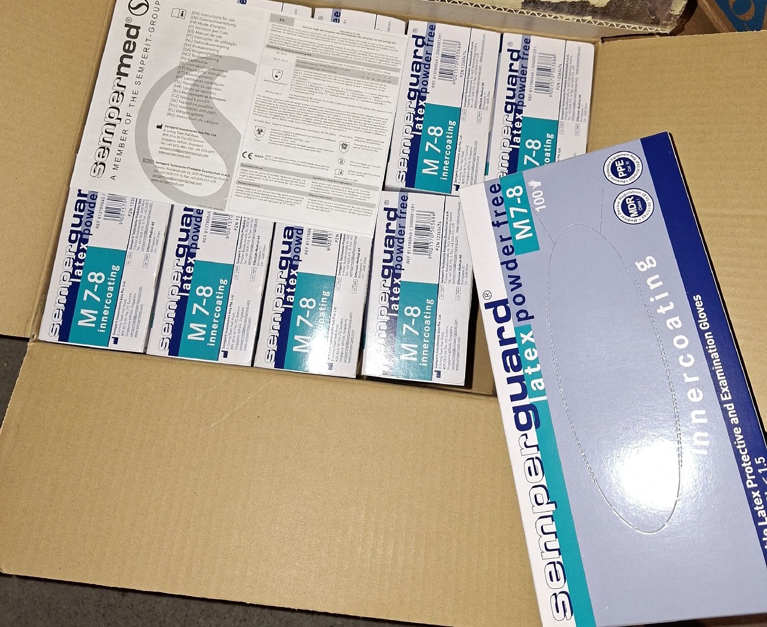 Guanti & manicotti: Semperguard Latex Handschuhe Grösse M – Nuovo e nell'imballaggio originale da Oberbipp venduto da RD_69