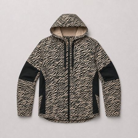 Sportliche Crivit Kapuzenjacke Zebra-Muster 36/38 Hoodie