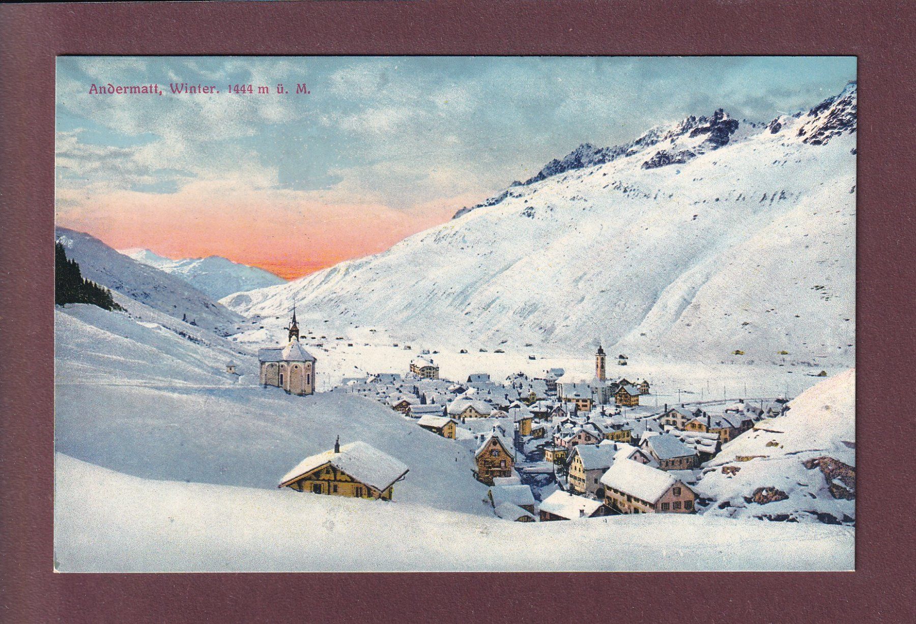 Cartoline postali: ANDERMATT - Winter – Usato da Pully venduto da nicecards