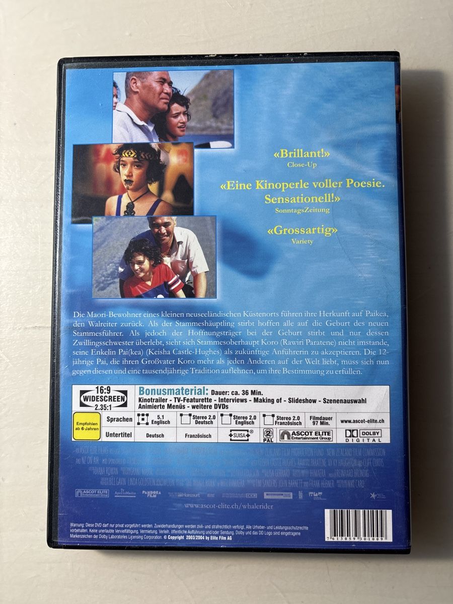 Tutti i DVDs: Whale Rider (0105) – Usato da Ruswil venduto da Slivio_ 1