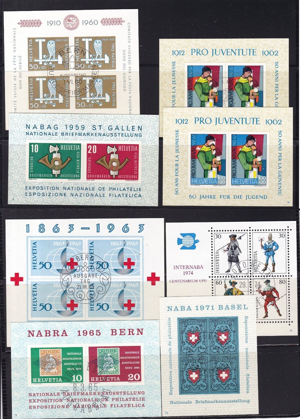 Alle Briefmarken: CH Briefmarken-Steckkarten, bunt gemischt – Gebraucht aus Münchwilen AG von Nesar