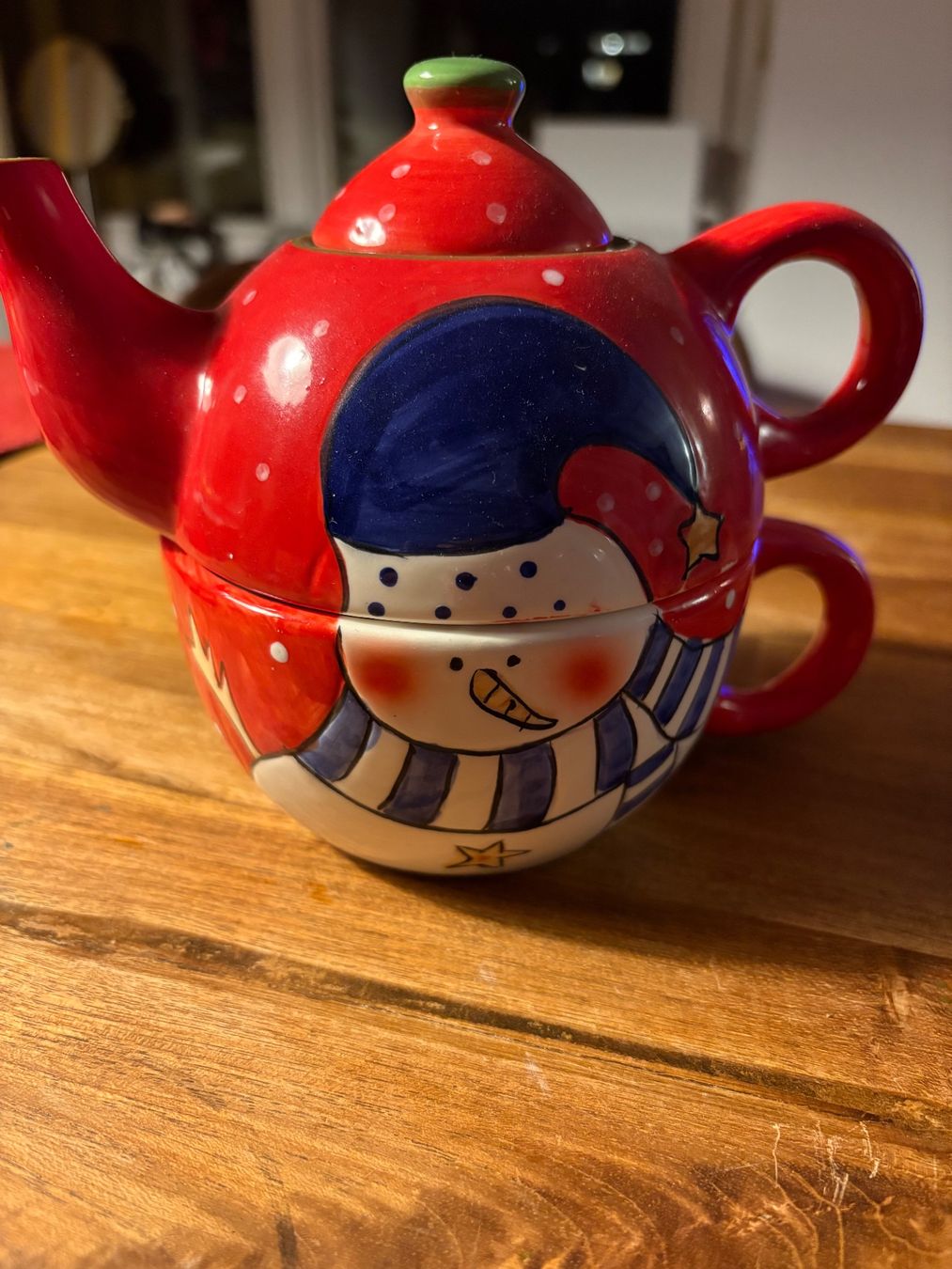Teiere: Winterliche Teekanne mit Tasse, Schneemann – Usato da Birsfelden venduto da jul_7wy6 3