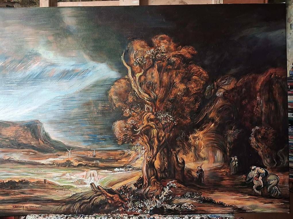 Dipinti: Kopie Landschaft mit dem barmherzigen Samariter – Usato da Kollbrunn venduto da Sorry