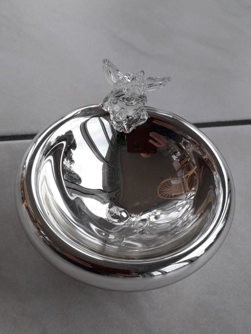Kerzenständer: Burri Glas Kerzenhalter mit Engel – Neu und originalverpackt aus Winistorf von acreativ4