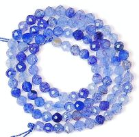 1 Strang echte kleine blaue Drachenhaut-Achat Perlen 4mm fac