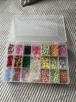 Bastelperlen Set mit Box, viele Farben und Formen!