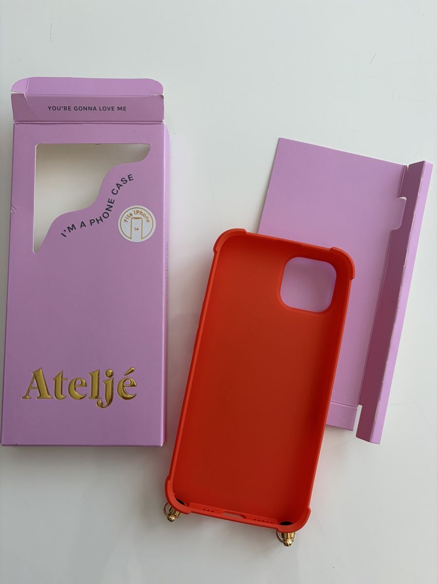 Cover & Protezioni schermo: Ateljé iPhone14  Hülle, orange, neu & ungebraucht, – Nuovo e nell'imballaggio originale da Egg b. Zürich venduto da claudia.ae 3