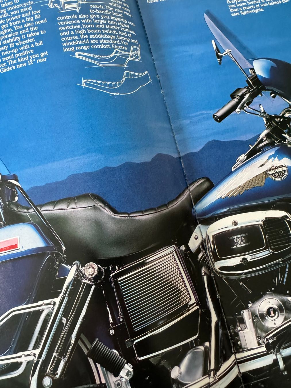 Documenti: Harley Prospekt, Katalog, Broschüre Electra Glide 1982 – Usato da Niederhasli venduto da Berno 1