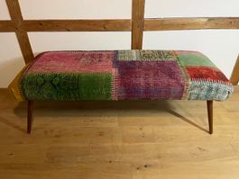 Patchwork Upholstered Bench B135 x H45 x T53cm Top Zustand!