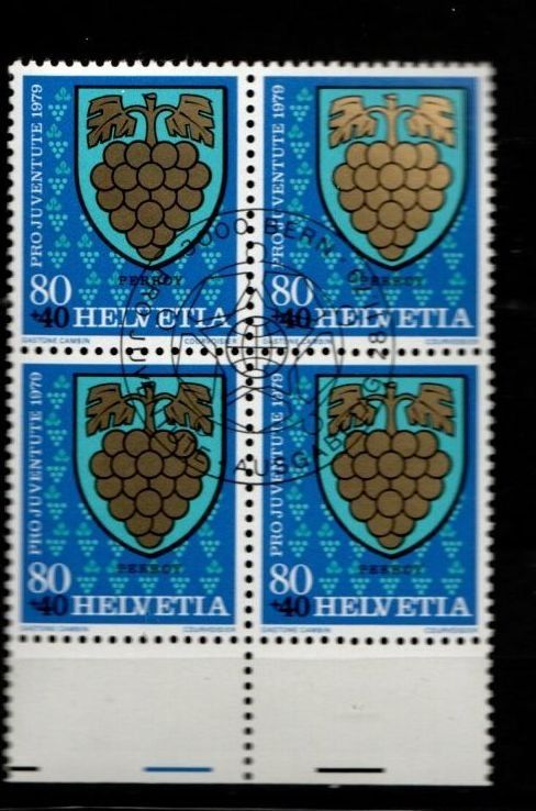 Tutti i francobolli: 1979 - PJ / Gemeindewappen - Perroy – Usato da Schaffhausen venduto da poststamp