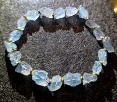 💙 Aquamarin-Rohsteinarmband 💙