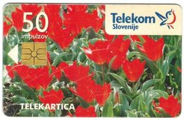 Telefonkarte Slowenien Chip-015 Tulpen