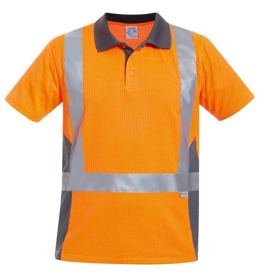 Polo-Shirts: WARNSCHUTZ-POLOSHIRT, ORANGE/GRAU Gr. XL – Neu und originalverpackt aus Vaduz von Newgloves