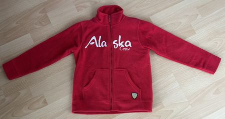 Rote Fleece-Jacke Gr.128
