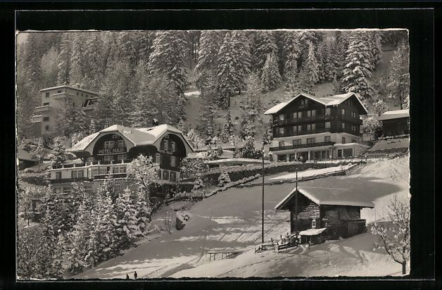 Cartoline postali: AK Adelboden, Hotel Huldi – Usato da Berlin venduto da bartko-reher