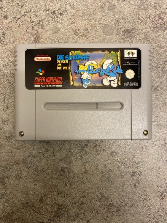 Nintendo Giochi: SNES - Super Nintendo Game - Schlümpfe Reisen um die Welt – Usato da Frauenfeld venduto da golfdude