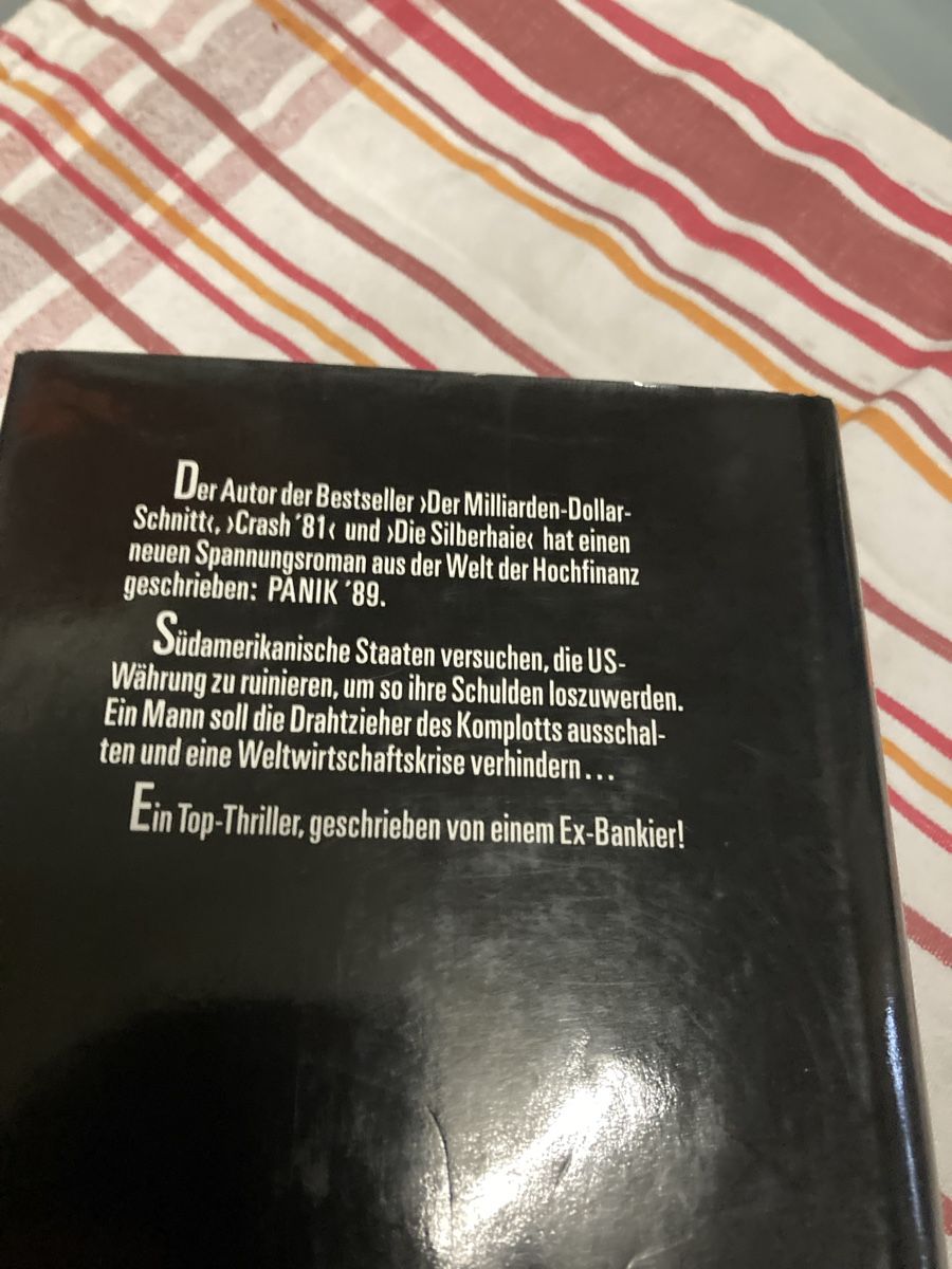 Libri: Paul Erdman - Panik '89 - Thriller – Usato da Wolfwil venduto da kreabea 1