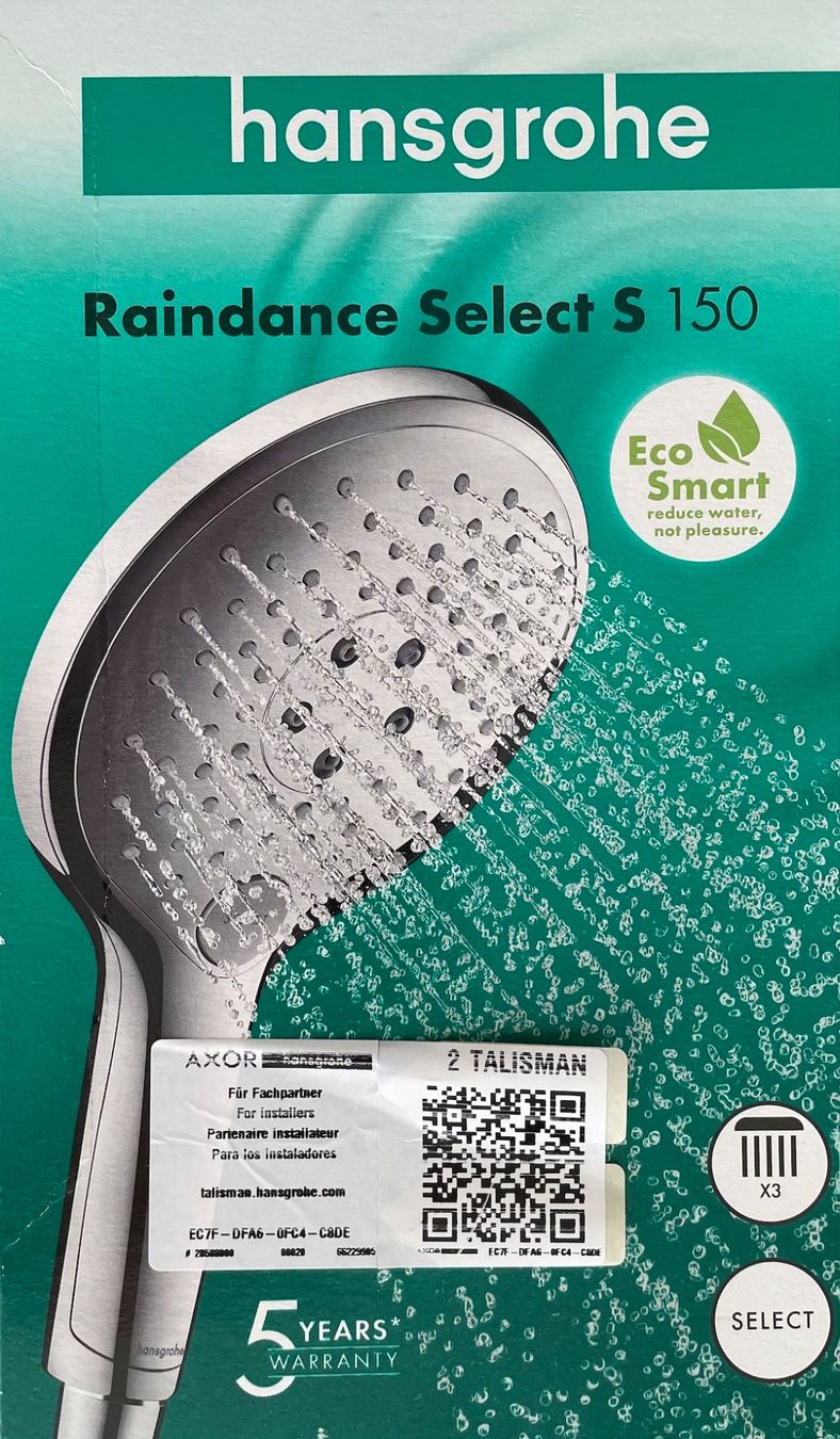 Hansgrohe Soffioni doccia: Duschbrause Hansgrohe Raindance Select S 150 EcoSmart – Usato da Münsingen venduto da ger_fp52 2