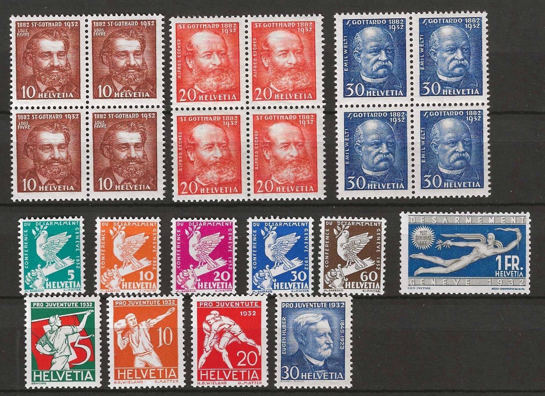 Tutti i francobolli: Steckkarte Ausgaben 1932 - postfrisch ** – Nuovo (secondo la descrizione) da Gümligen venduto da Geniusbuy