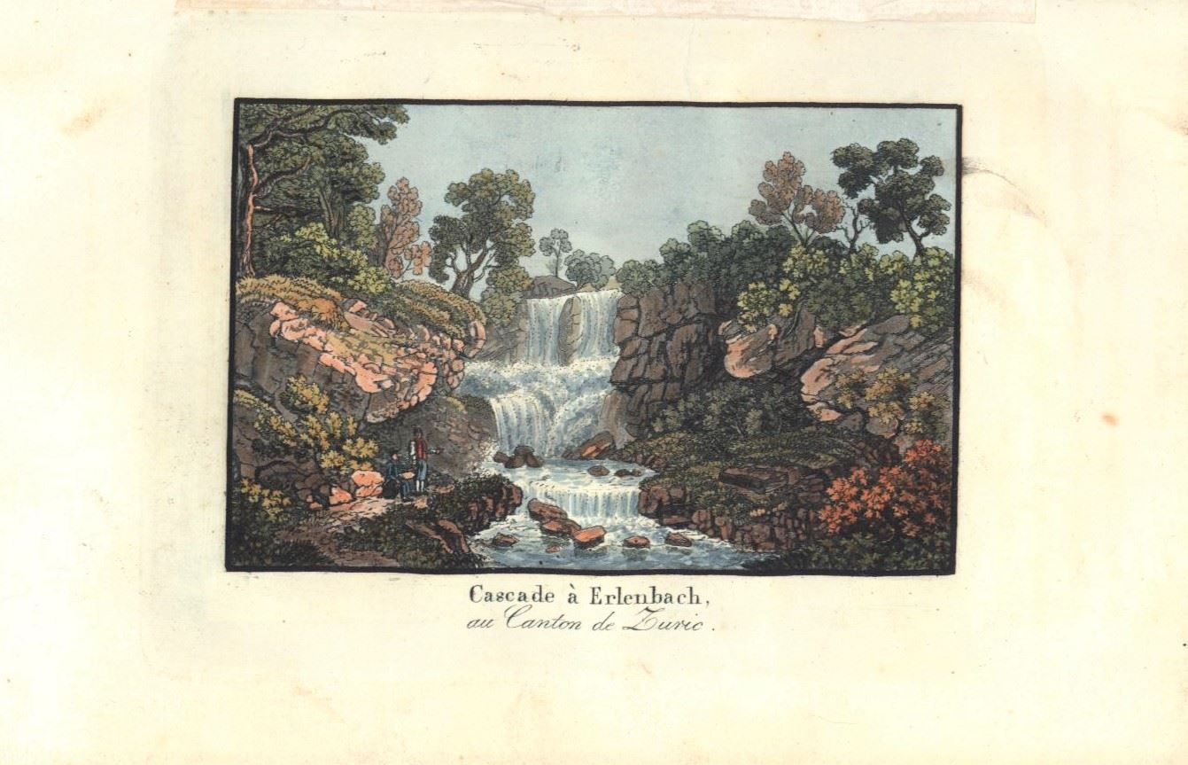 Gravures: Erlenbach Wasserfall  Aquatinta – D'occasion à Rafz par Helvet32
