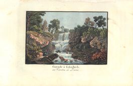 Erlenbach Wasserfall  Aquatinta