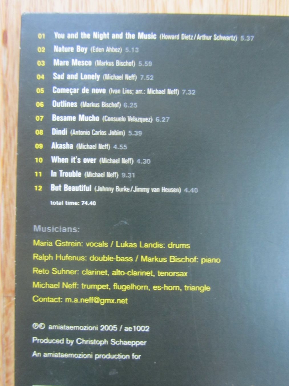 CD: Michael Neff Group:   Winemoods  /  Jazz – Usato da Seengen venduto da mikelele 1