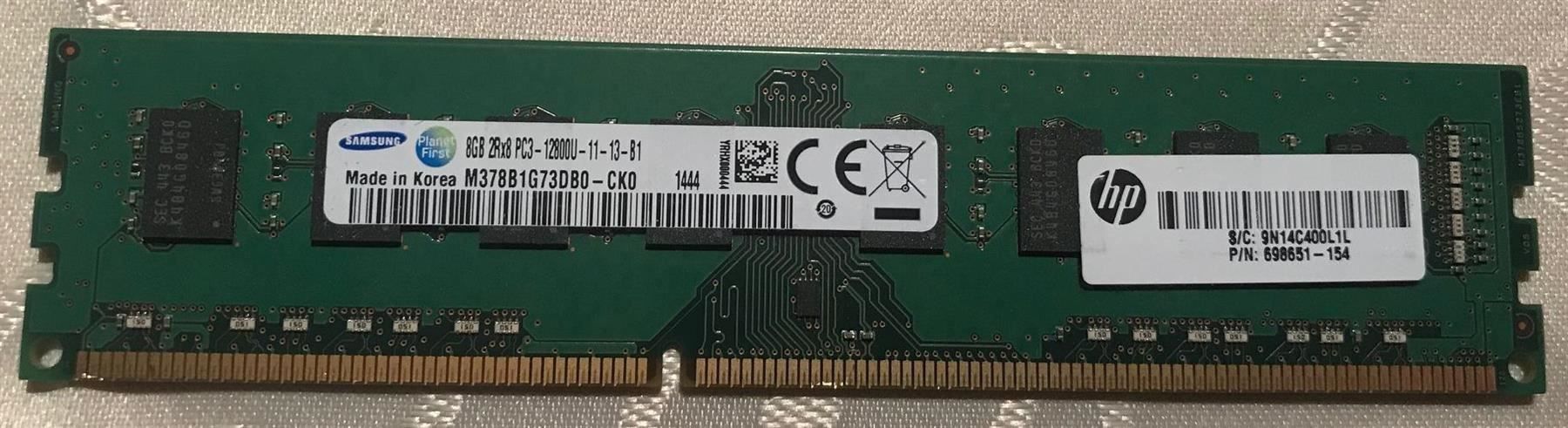 Memoria / RAM: Samsung DDR3 Ram 8 GB – Usato da Hallwil venduto da Fustcomputer